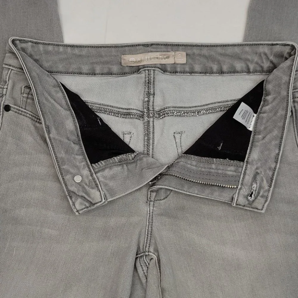 Athleta Sculptek Skinny Ankle Jeans Light Gray Size 0 - Picture 5 of 10